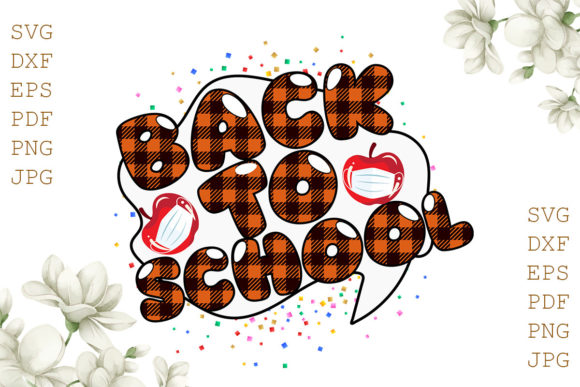 Back to School Buffalo Plaid Party Decor Graphics