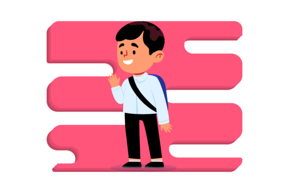 Back to School Character Background Graphics
