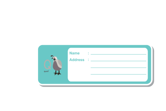 Back to School Label Name Animal Quali