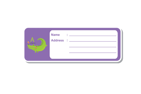 Back to School Label Name Animal Svg: Graphics for Small Business Branding