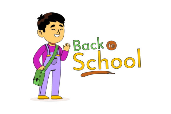 Back to School Poster Outline Style Graphics