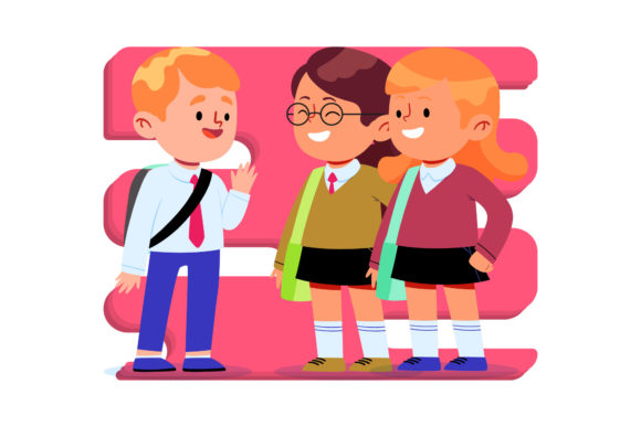 Back to School Set Student Clipart