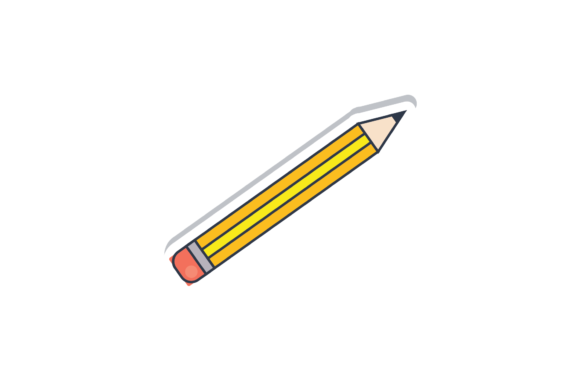 Back to School Stickers Pencil Svg Graphics Freebies