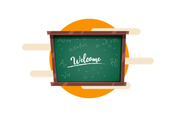 Back to School Whiteboard Circle Art: Graphics & Illustrations