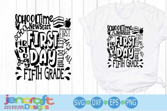 First Day of Fifth Grade Graphics and Illustrations