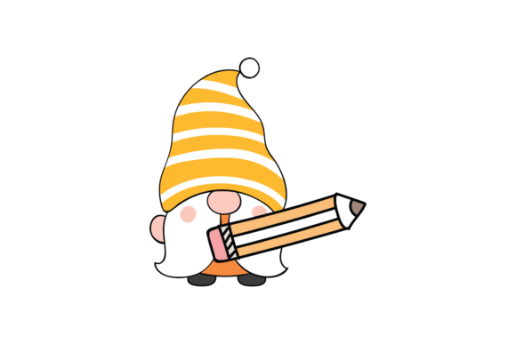 Gnomes Back to School Bring a Big Pencil