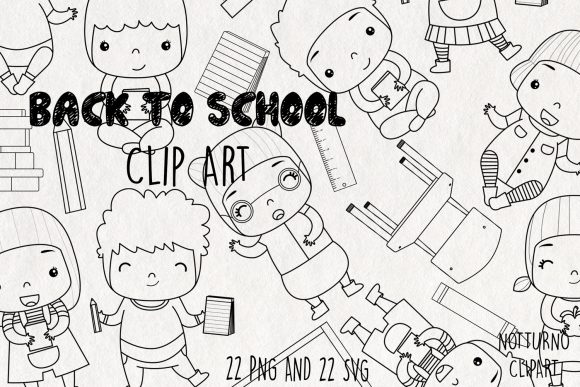 School Clipart Set of 22 Graphics